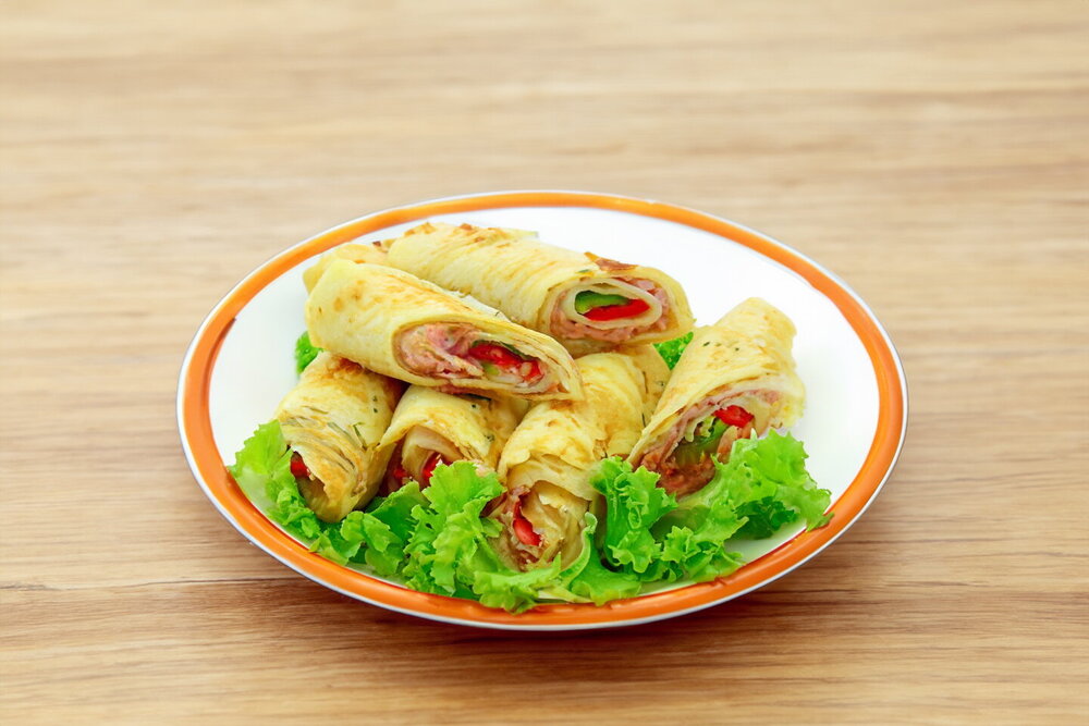 Pancakes with Sausage and Cheese