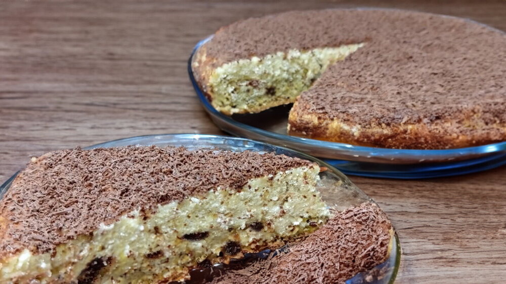 Upside-Down Cottage Cheese Pie with Chocolate