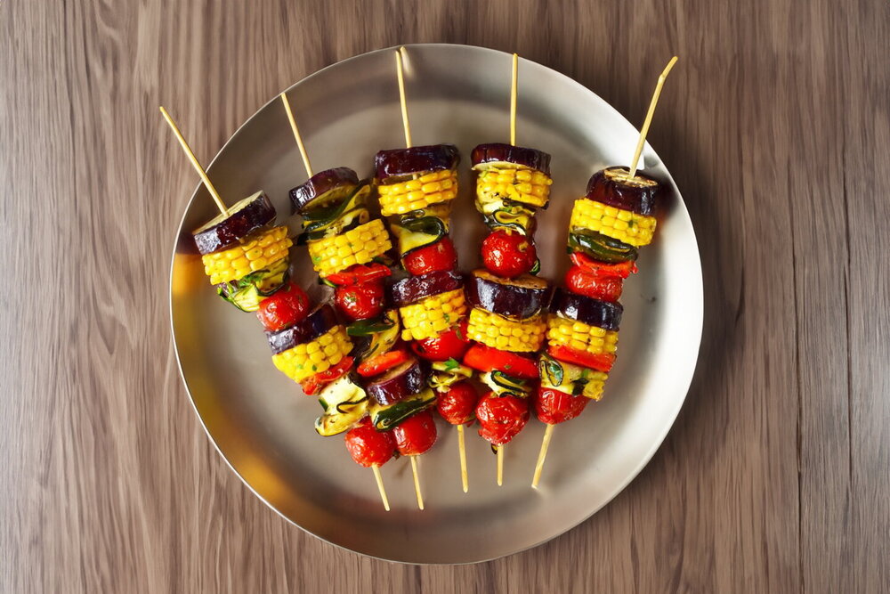 Vegetable Skewers in the Oven