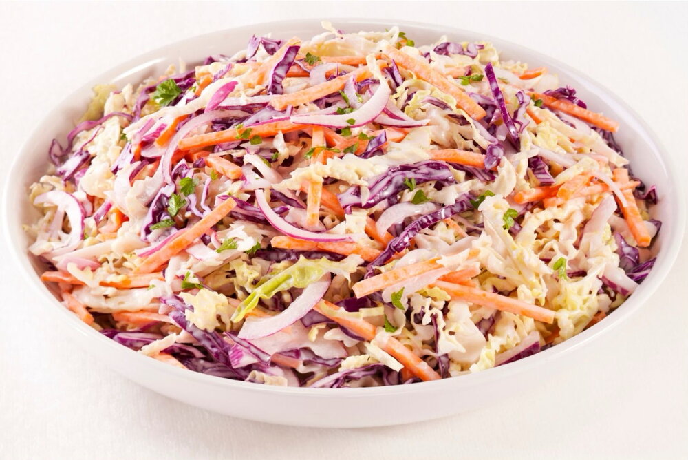 Healthy homemade coleslaw