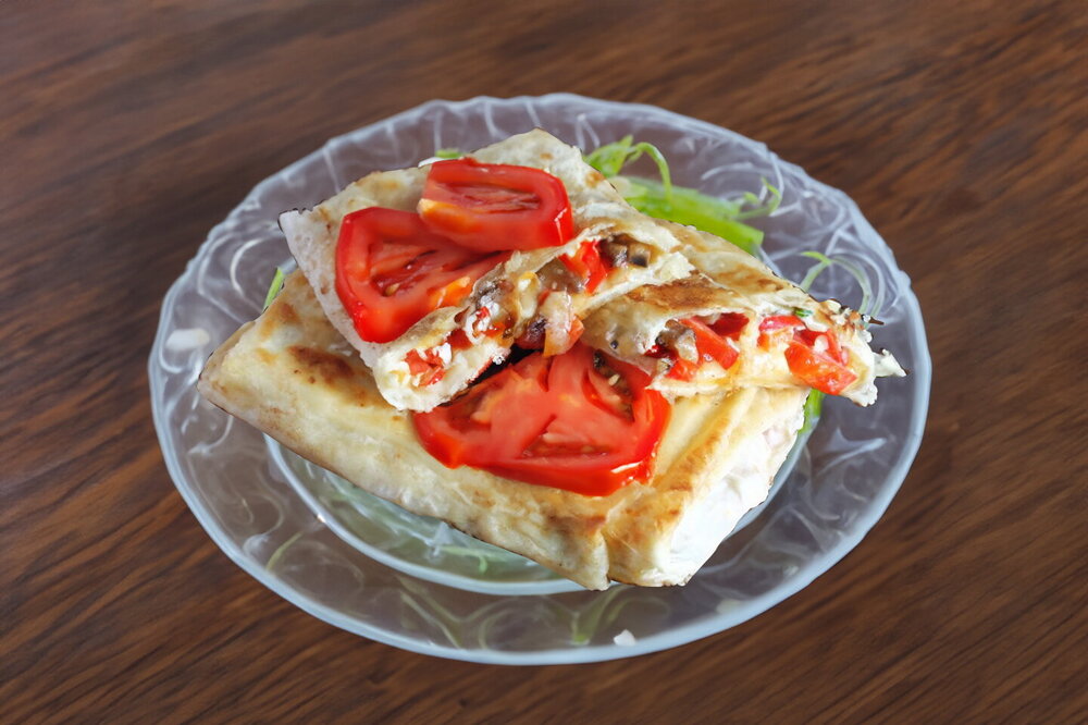 Pan-Fried Lavash Wrap with Filling