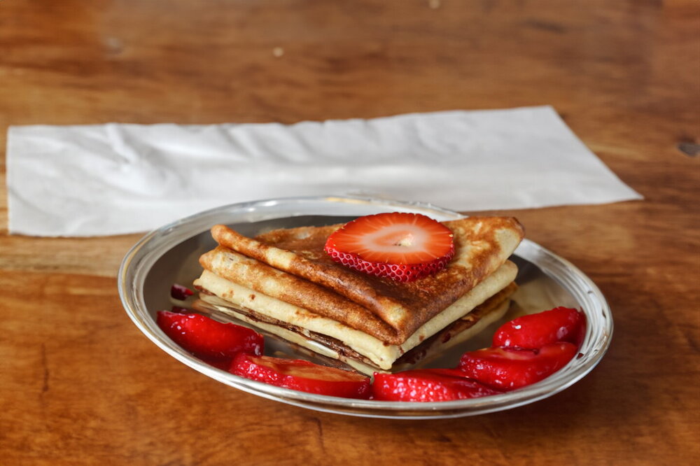 Oat Flour Pancakes with Milk