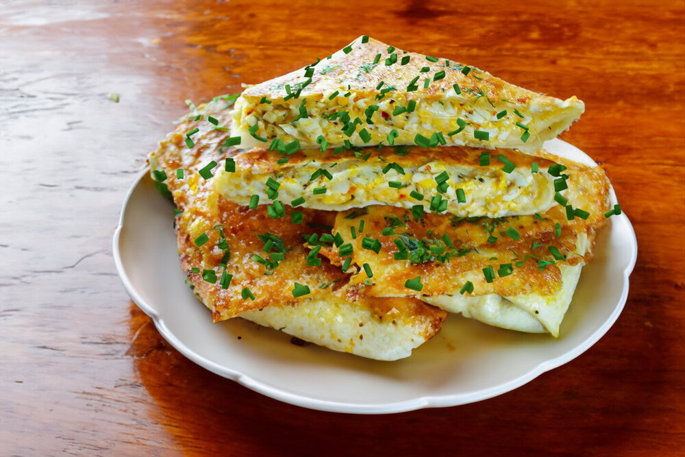 Skillet Lavash with Egg and Cheese