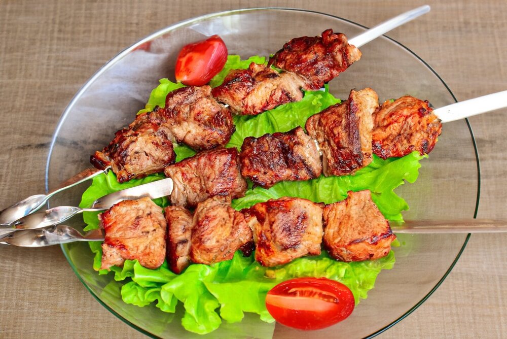 Pork Shashlik Marinated in Mineral Water