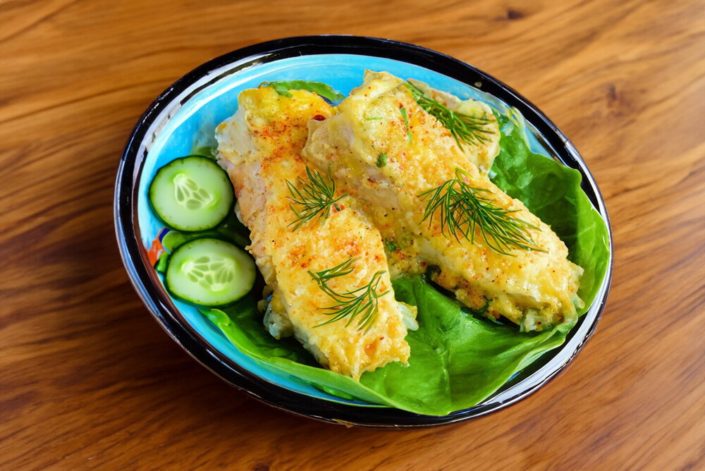 Oven-Baked Zander Fillet in Sour Cream