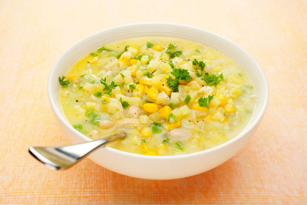 Miso corn chowder
