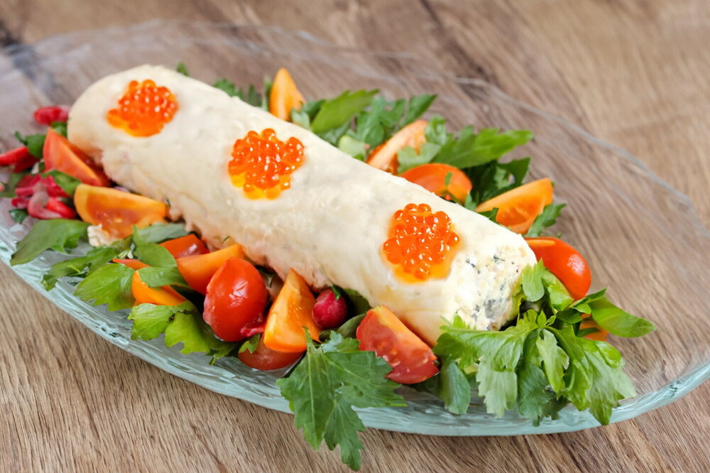 Processed Cheese and Crab Stick Roll