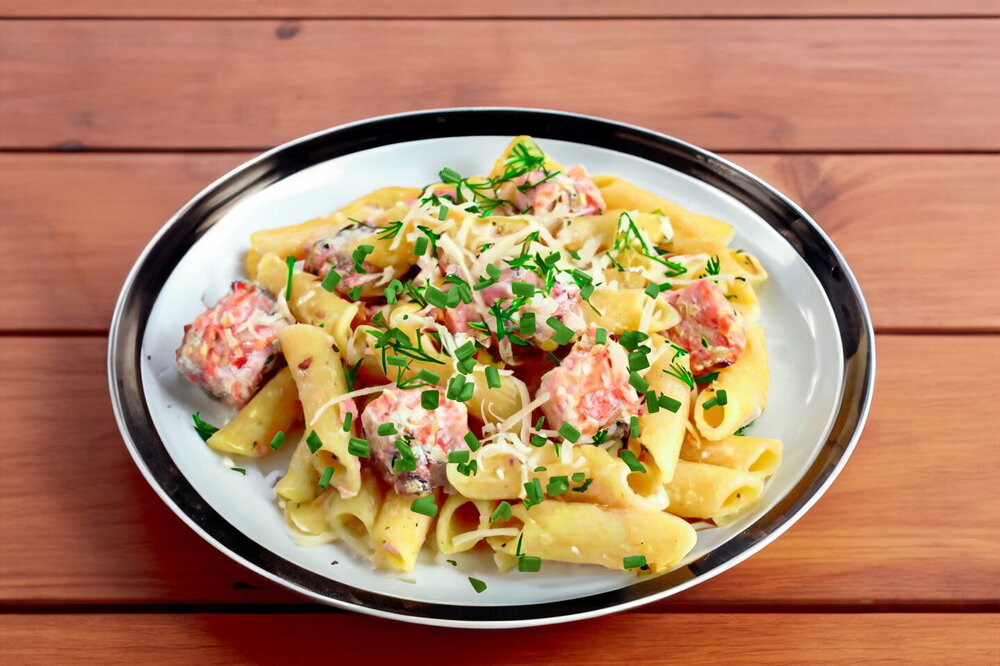 Pasta with Salmon in Cream Sauce