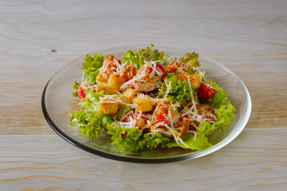 Classic Caesar Salad with Shrimp