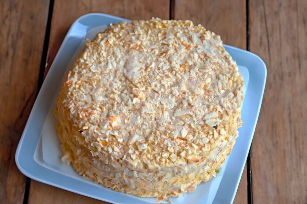 Napoleon Cake Cooked in a Skillet