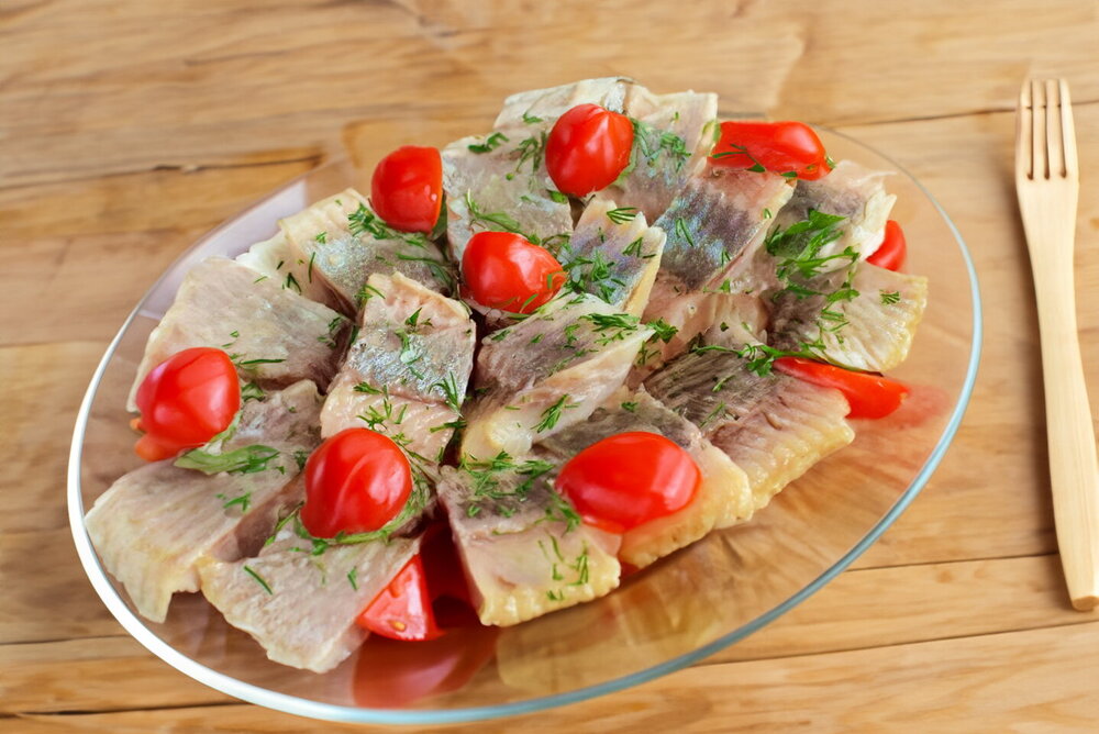 Pickled Herring with Onion and Vinegar