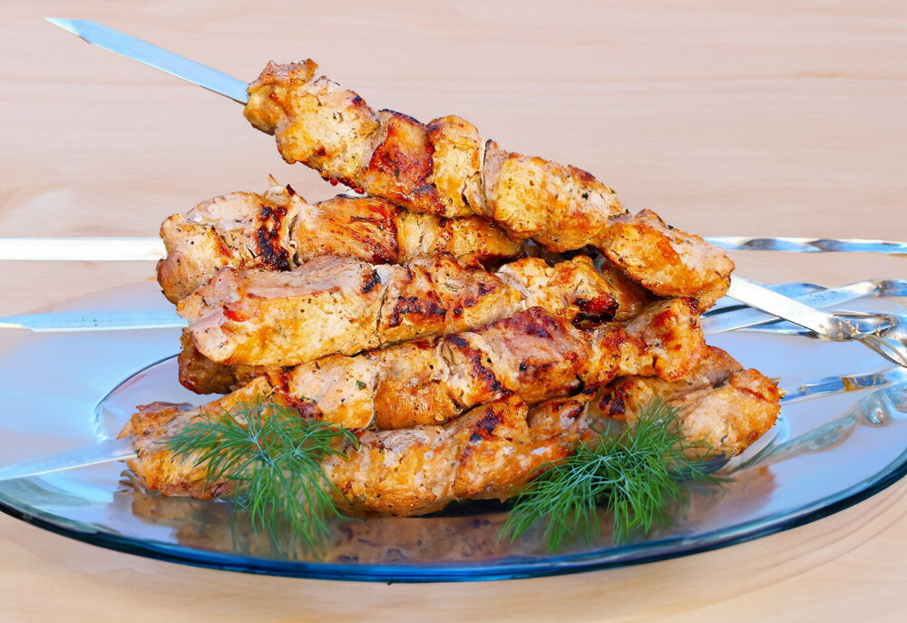 Kefir-Marinated Pork Shashlik