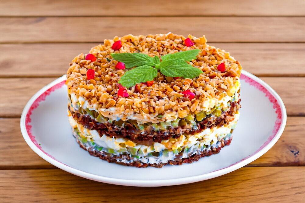 Prince Salad with Beef and Walnuts