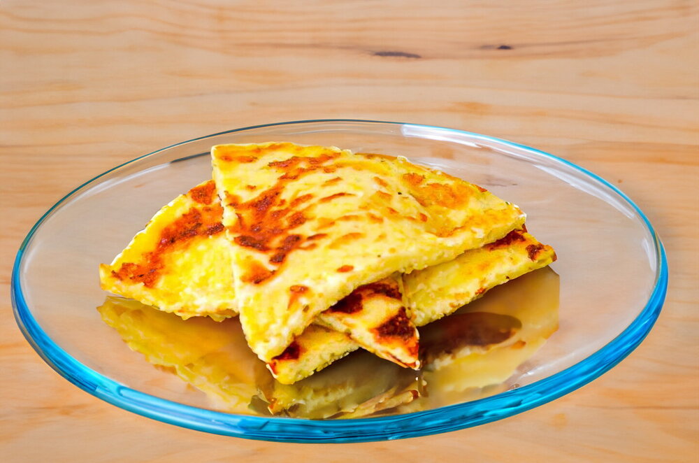 Lazy Skillet Khachapuri with Cheese (Kefir Batter)