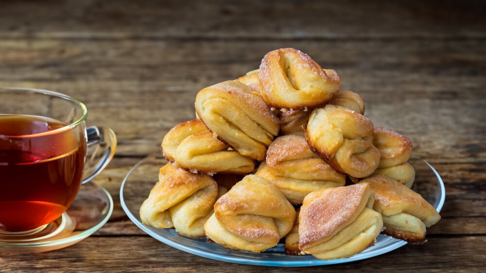 Triangular Cottage Cheese Cookies with Sour Cream and Butter