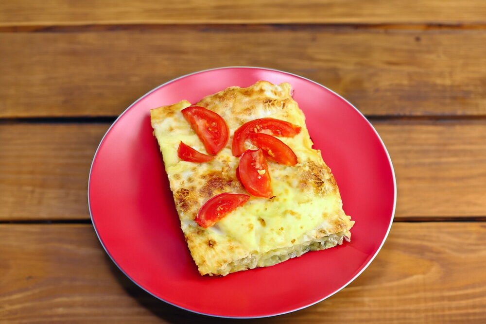 Oven-Baked Lavash Meat Pie with Mince and Cheese