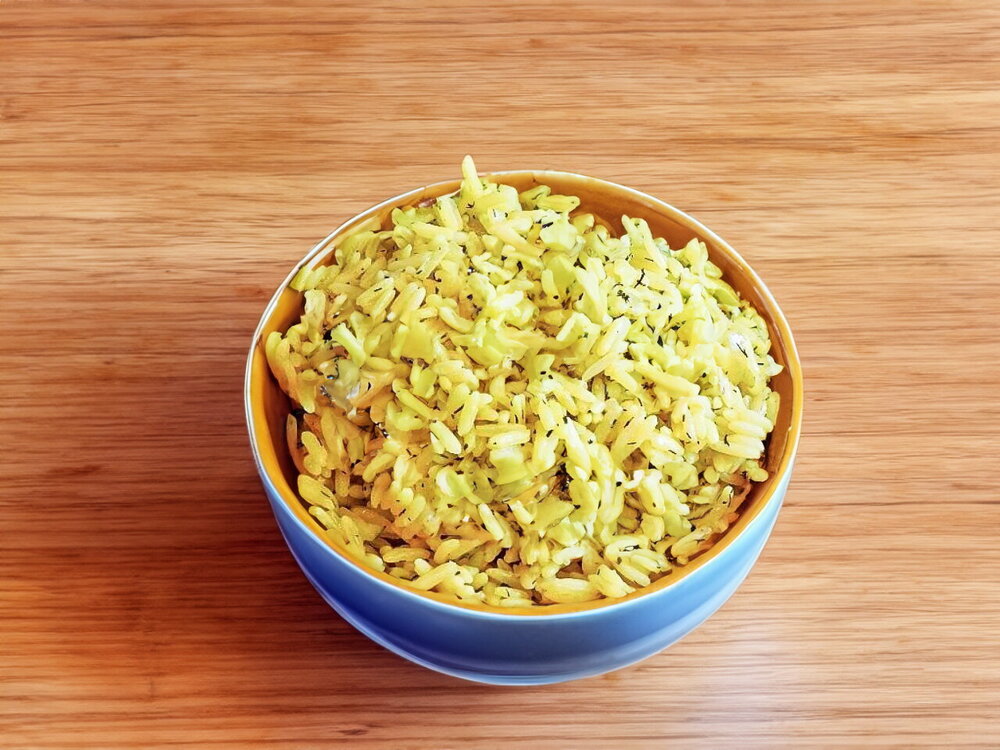 Fluffy Rice in a Skillet