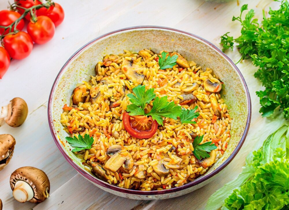 Mushroom Pilaf (with Champignons)