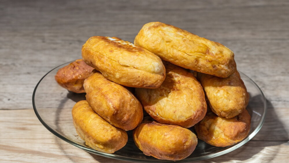 Fried Kefir-Dough Hand Pies with Potato, Onion & Mushrooms (No Yeast)