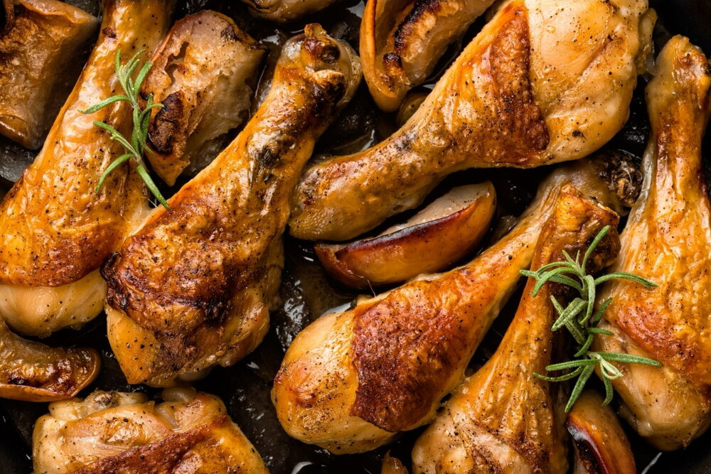 Oven-Grilled Herby and Spicy Chicken Drumsticks