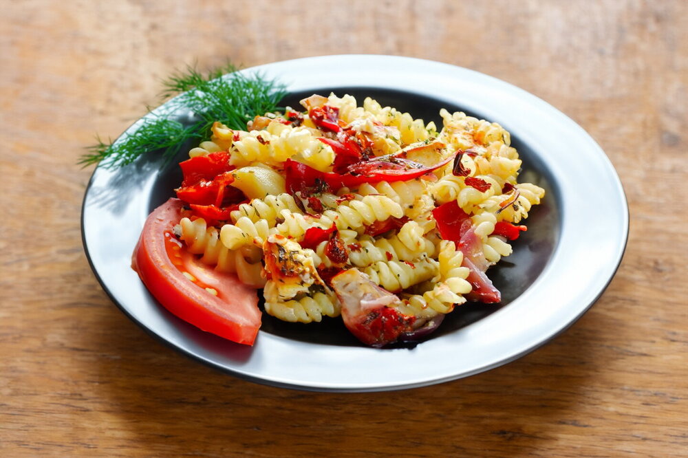 Baked Pasta with Vegetables and Cheese