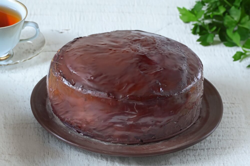 Homemade cake with custard cream