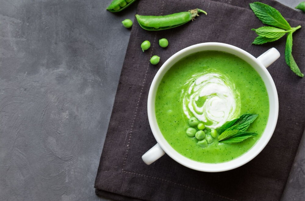 Pea and mint soup