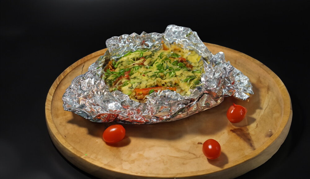 Oven-Baked Sweet Potato with Chicken