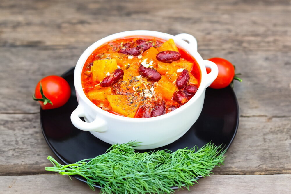 Potatoes with Beans and Meat