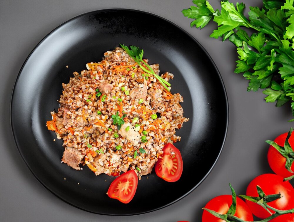 Buckwheat Casserole with Meat in Clay Pots (Oven-Baked)