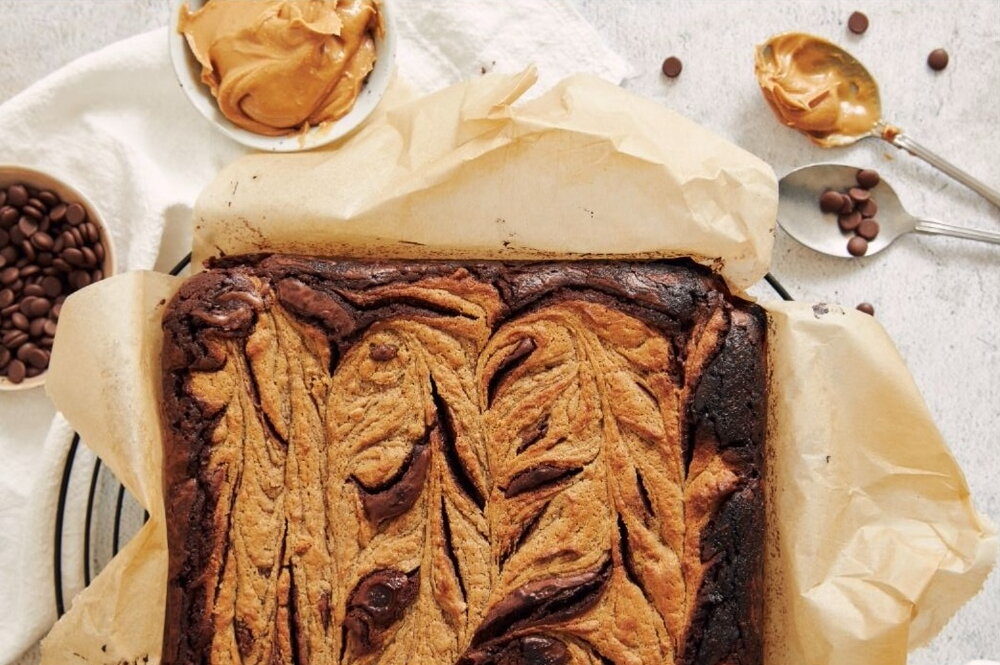 Peanut butter brownies