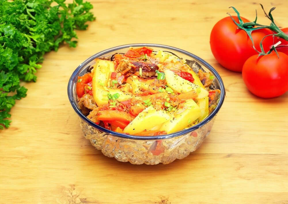 Potatoes with Meat in an Afghan Cauldron