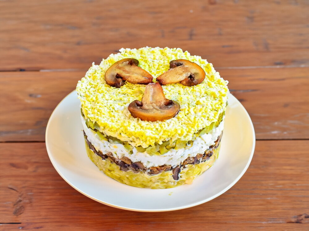 Mushroom, Onion & Egg Salad