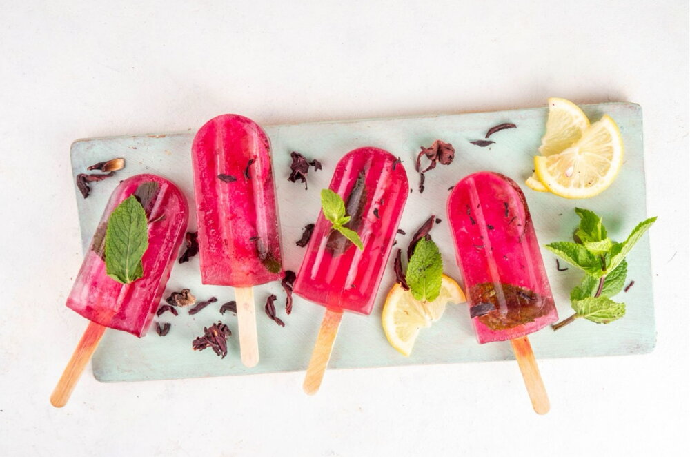 Orange Hibiscus Popsicles