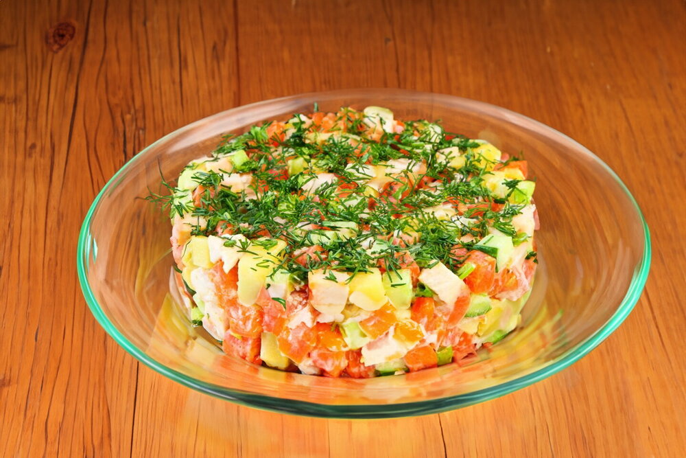 Smoked Chicken, Carrot & Cucumber Salad