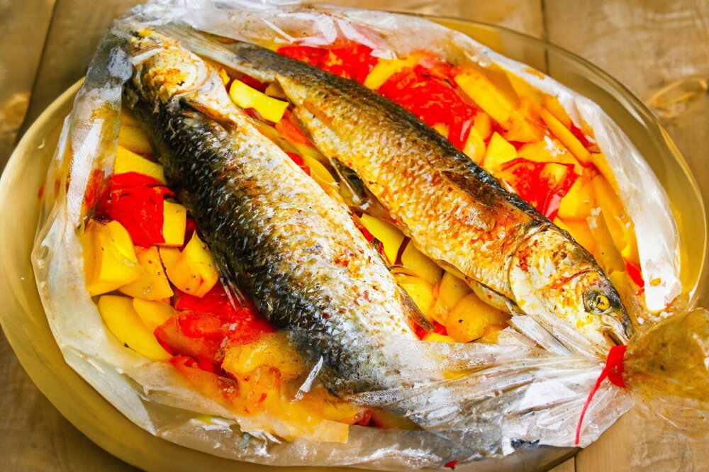 Whole Baked Mullet in the Oven