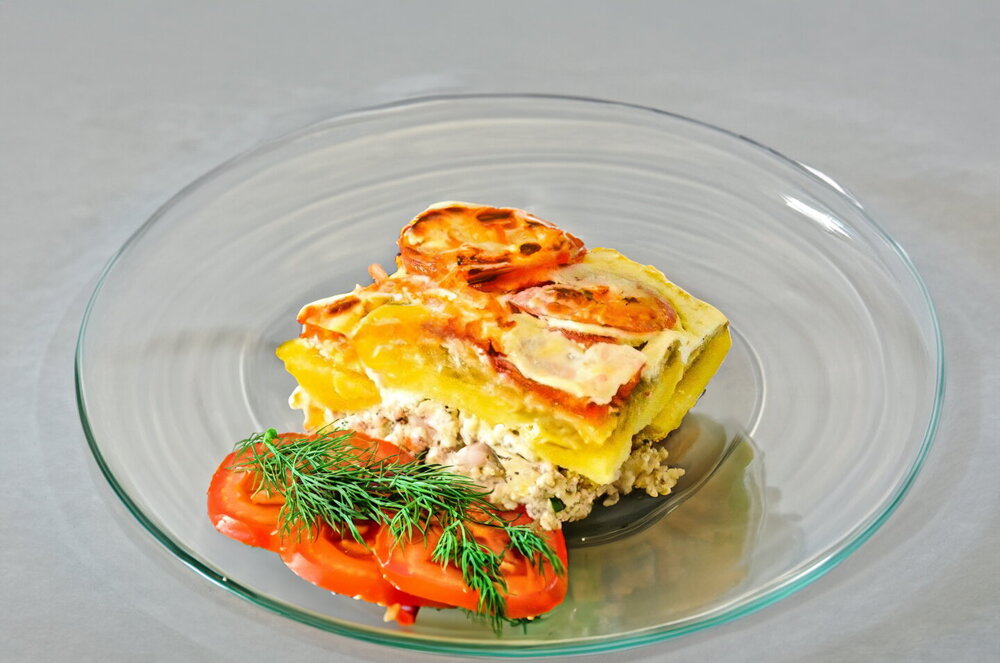 Oven-Baked Moussaka with Eggplant and Potatoes