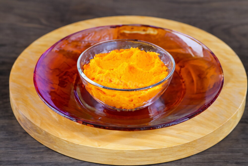 Carrot Spread Pâté with Melted Cheese