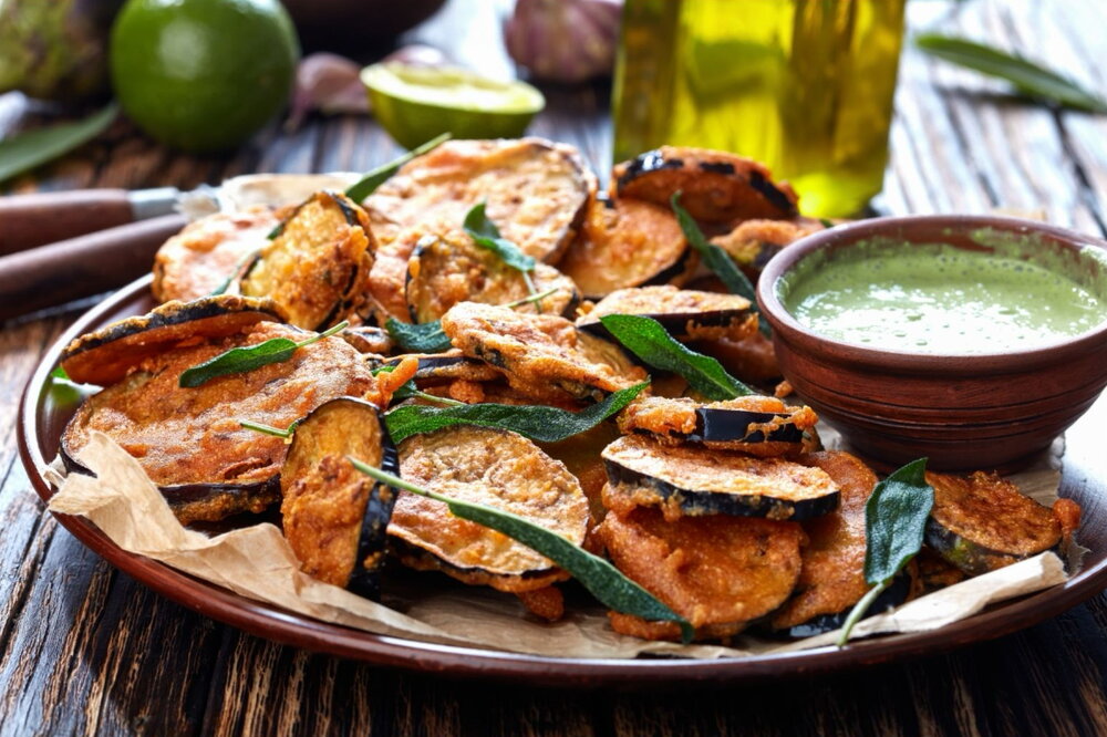 Crispy Fried Eggplant Slices