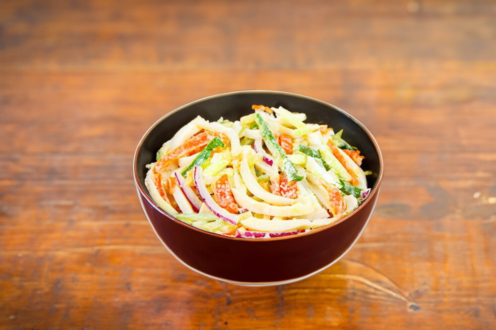 Squid Salad with Carrot and Cucumber
