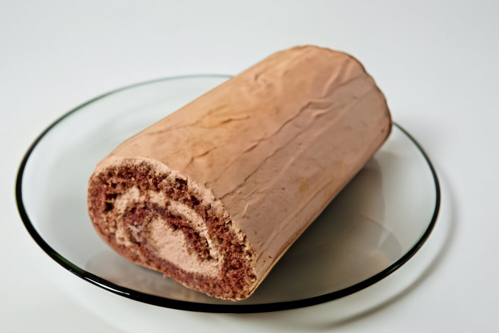 Chocolate Swiss Roll with Cream-Cheese Whipped Filling