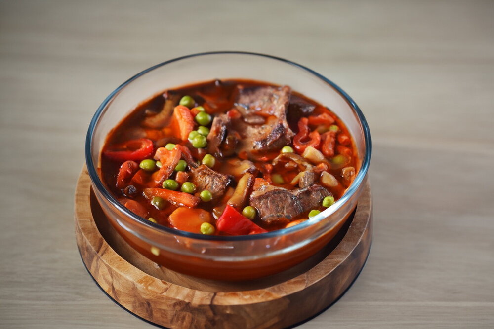 Hearty Beef, Vegetable & Mushroom “Bandit” Soup