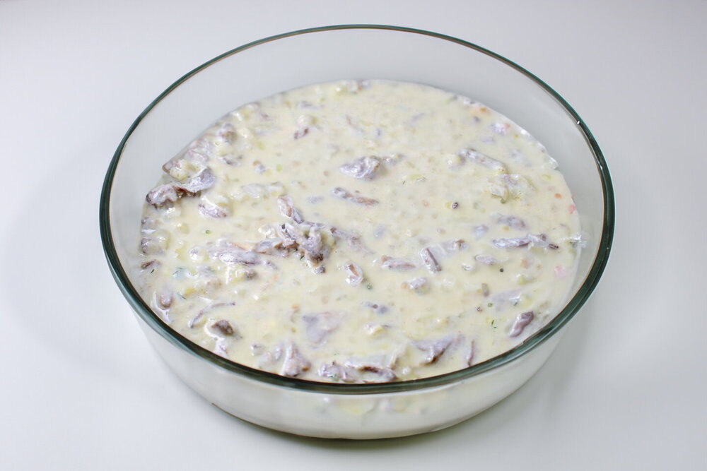 Chicken Hearts in Sour-Cream Sauce (Skillet)