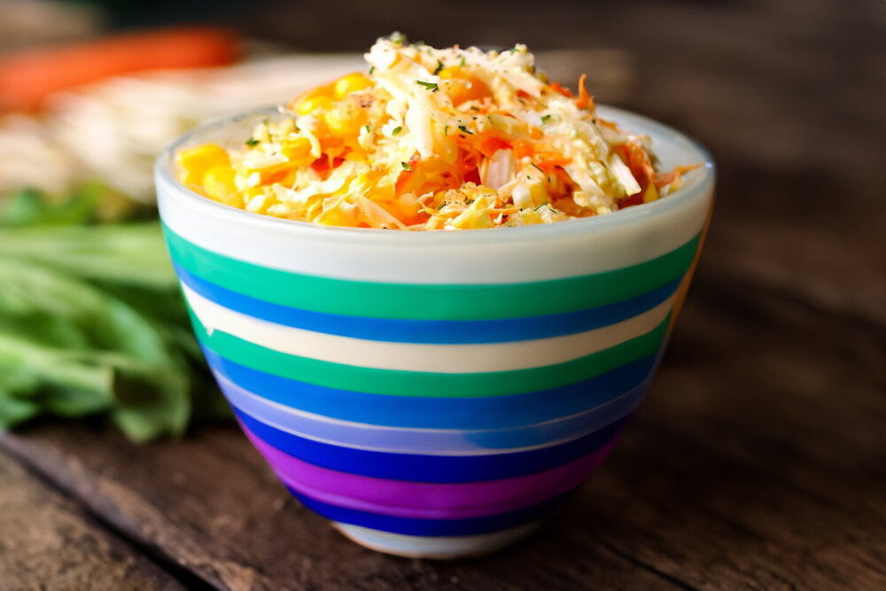 Chinese (Napa) Cabbage Salad with Smoked Cheese