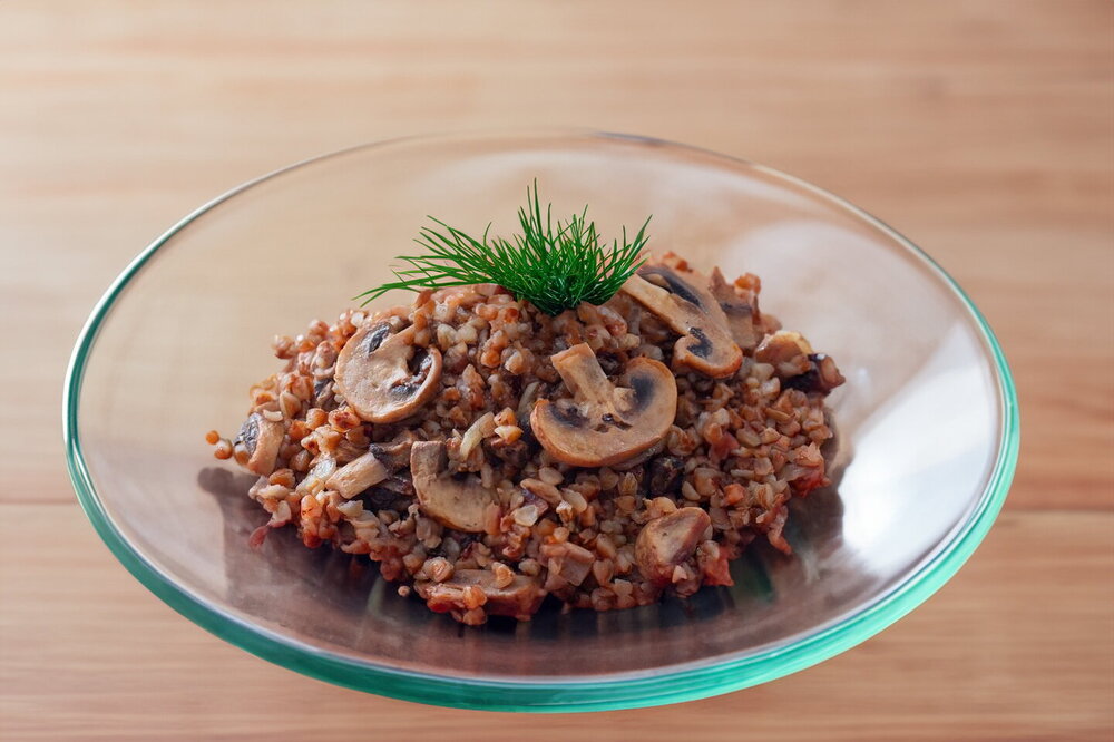 Buckwheat with Mushrooms and Onion