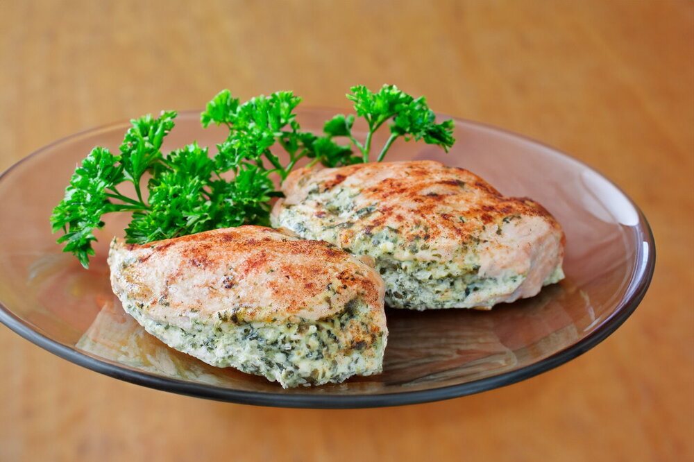 Oven-Baked Chicken Stuffed with Cheese
