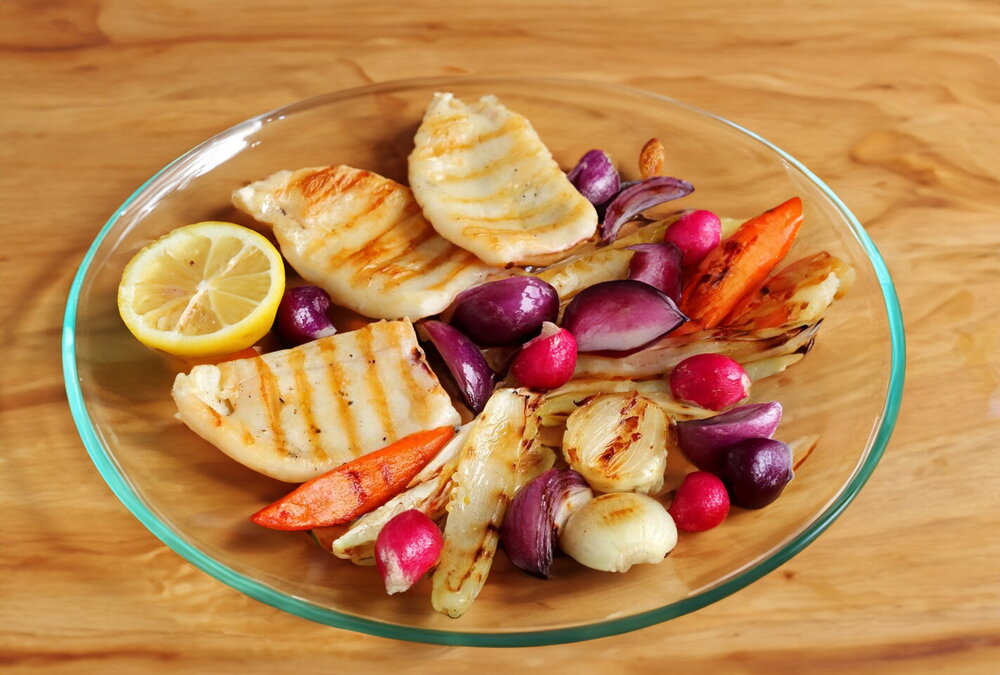 Pan-Fried Squid with Onions