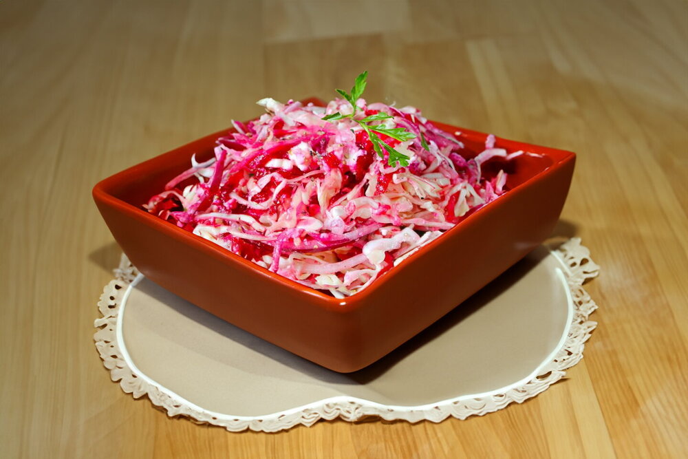Cabbage, Daikon, and Beet Salad