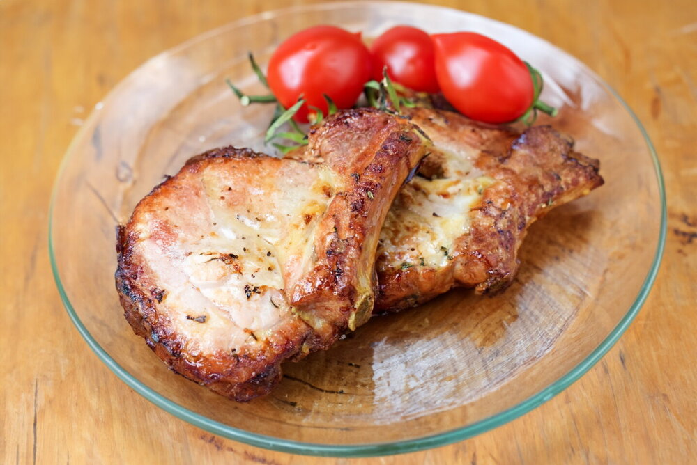 Oven-Baked Bone-In Pork Loin