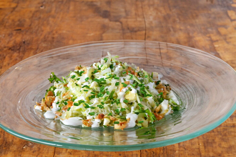 Daikon Salad with Cucumber, Egg, and Yogurt